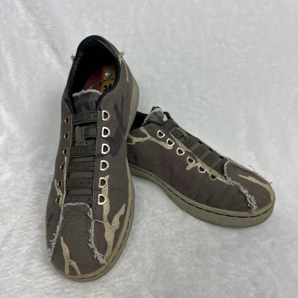 Gwen‎ Stefani L.A.M.B Lamb Royal Elastic Lambi Cami Camo Sneakers Size 7.5 Shoes